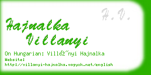 hajnalka villanyi business card